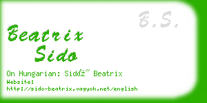 beatrix sido business card